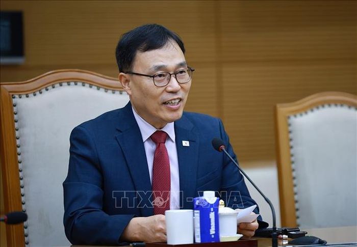 Đại sứ Hàn Quốc tại Việt Nam Choi Young Sam phát biểu. Ảnh: Dương Giang/TTXVN