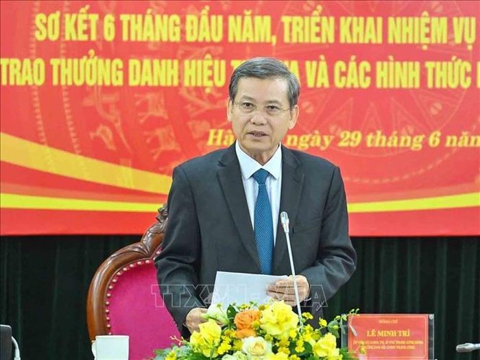 Đồng chí Lê Minh Trí phát biểu kết luận hội nghị. Ảnh: Phương Hoa/TTXVN