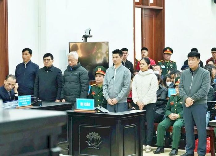 Hình ảnh các bị cáo tại phiên tòa sơ thẩm hồi tháng 1/2026.