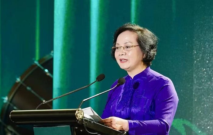Phó Thủ tướng Chính phủ Phạm Thị Thanh Trà phát biểu tại Lễ khai mạc Liên hoan phim châu Á Đà Nẵng lần thứ IV.