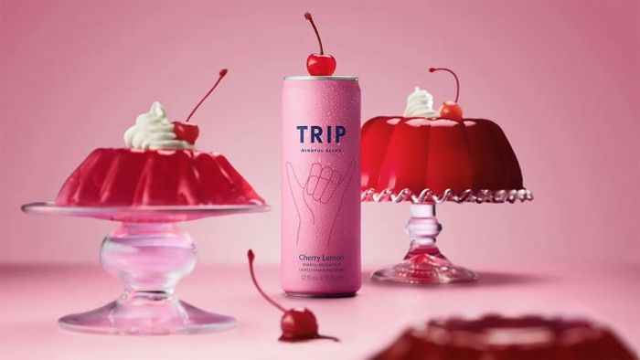 TRIP Cherry Lemon Mindful Blend hương anh đào và chanh bổ sung magie cùng nấm Lion's Mane