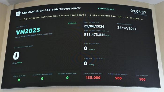 Sàn giao dịch carbon được vận hành dựa trên hạ tầng sẵn có của thị trường chứng khoán. Ảnh: Phạm Tuấn Anh/TTXVN