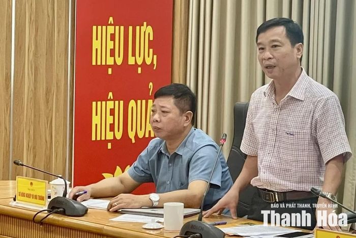 Đại diện Sở Nông nghiệp và Môi trường làm rõ các nội dung liên quan đến việc thực hiện Đề án.