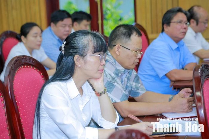 Đại biểu dự hội nghị tại điểm cầu Thanh Hóa.