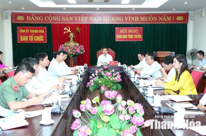 Đại biểu dự hội nghị tại điểm cầu Thanh Hóa.