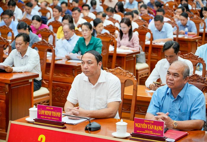 Phó Bí thư Tỉnh ủy An Giang Lâm Minh Thành dự hội nghị.