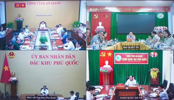 Hội nghị được trực tuyến đến các điểm cầu.