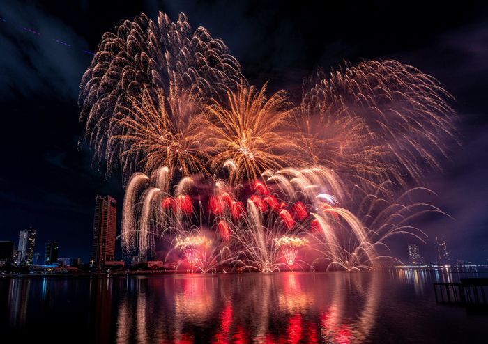 Màn trình diễn của đội Skylighter Fireworks (Úc). Ảnh: Ban tổ chức
