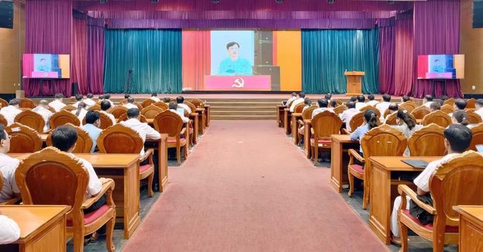  Quang cảnh hội nghị tại điểm cầu tỉnh Gia Lai. Ảnh: Dũng Nhân 