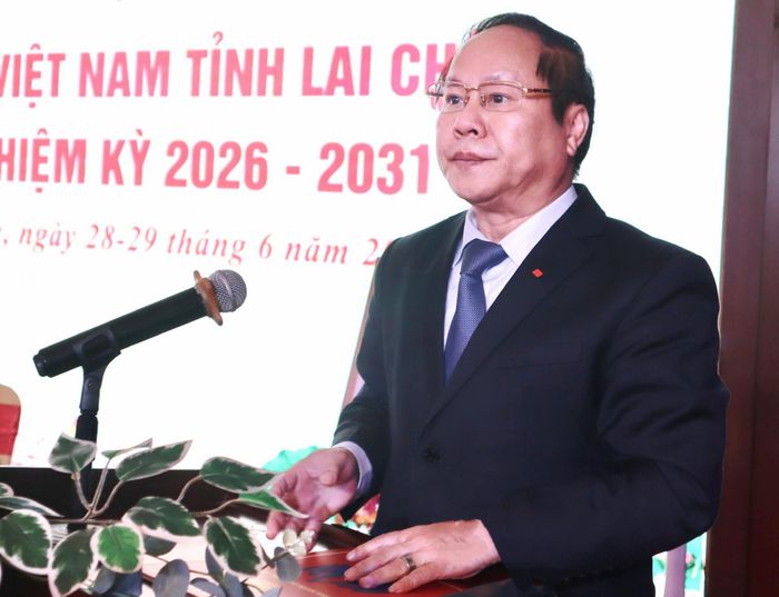 Đồng chí Tống Thanh Hải - Ủy viên Ban Thường vụ Tỉnh ủy, Phó Chủ tịch Thường trực UBND tỉnh phát biểu tại đại hội.