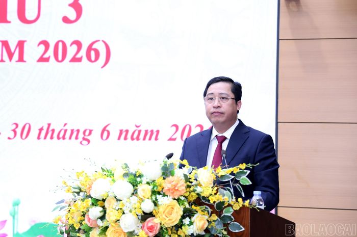 Đồng chí Dương Quốc Huy - Ủy viên Ban Chấp hành Trung ương Đảng, Bí thư Tỉnh ủy phát biểu chỉ đạo tại kỳ họp.