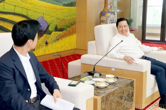 Phát biểu tại buổi tiếp, đồng chí Bí thư Tỉnh ủy Dương Quốc Huy khẳng định tỉnh Lào Cai cam kết đồng hành, hỗ trợ doanh nghiệp mở rộng đầu tư trên địa bàn.