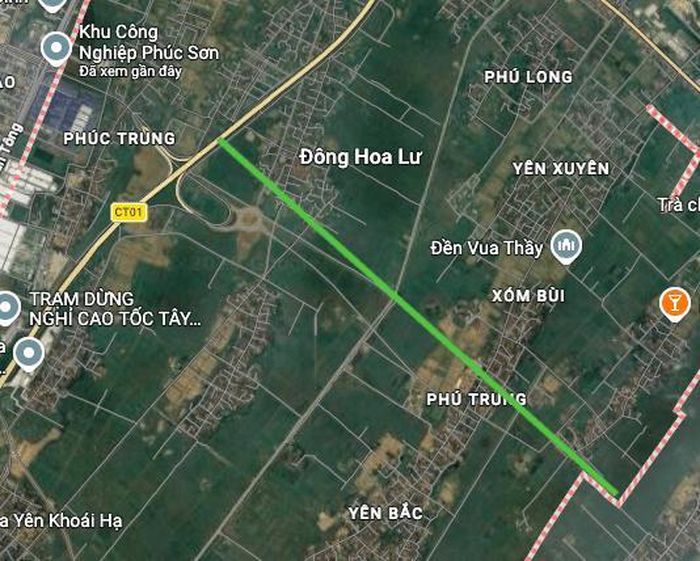 Hình ảnh thực địa trên Google vệ tinh.
