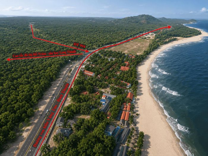 Phối cảnh một đoạn hướng tuyến cao tốc Hồ Tràm - Long Thành