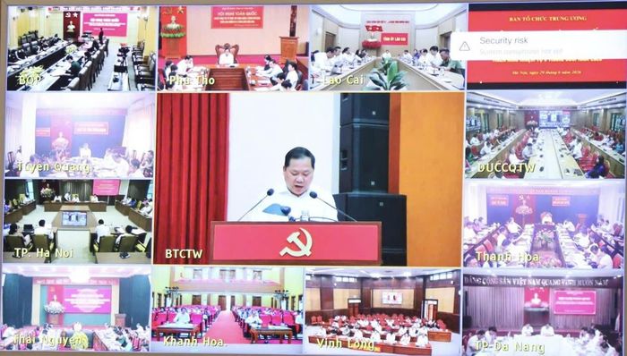 Hội nghị được kết nối trực tuyến đến các tỉnh, thành phố trong cả nước