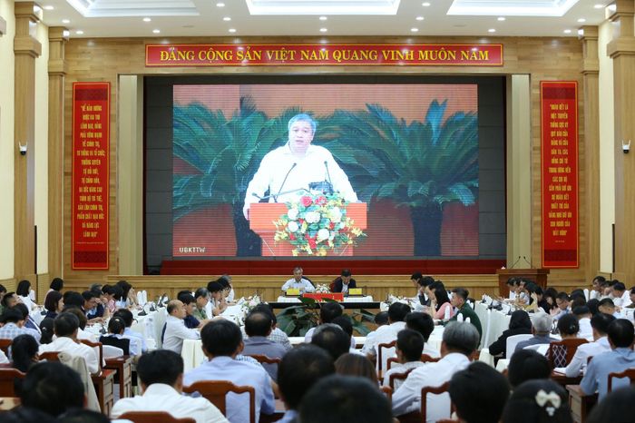 Quang cảnh hội nghị tại điểm cầu tỉnh Lâm Đồng