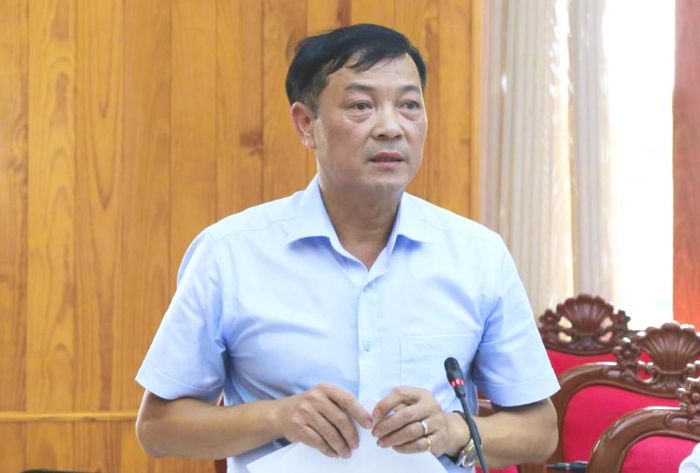 Ủy viên Ban Thường vụ Tỉnh ủy, Phó Chủ tịch Thường trực UBND tỉnh Lê Trọng Yên báo cáo các kết quả thuộc lĩnh vực liên quan về thực hiện các kết luận của UBKT Trung ương