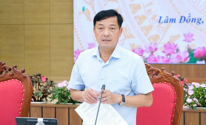 Đồng chí Lê Trọng Yên, Ủy viên Ban Thường vụ Tỉnh ủy, Phó Chủ tịch Thường trực UBND tỉnh Lâm Đồng phát biểu chỉ đạo tại hội nghị