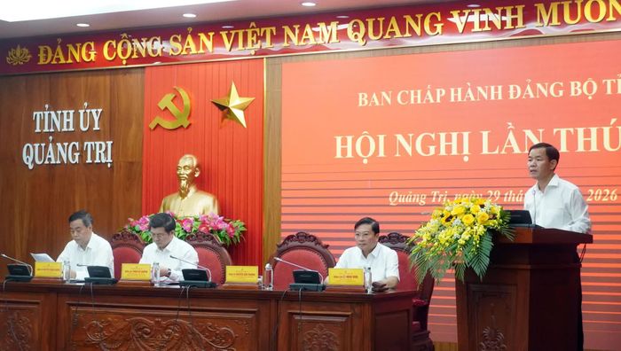 Đồng chí Nguyễn Văn Phương, Bí thư Tỉnh ủy phát biểu kết luận tại hội nghị - Ảnh: N.M