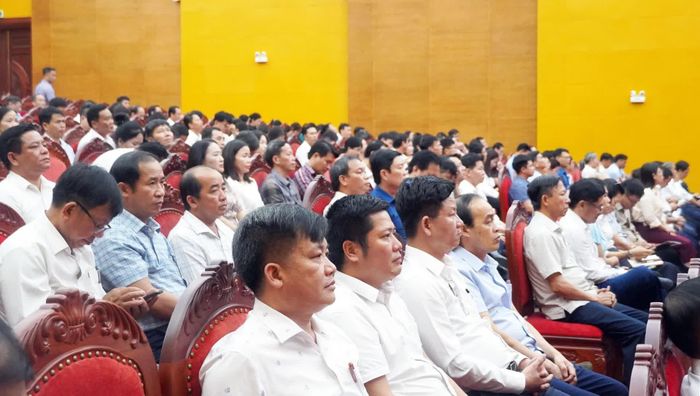 Đại biểu dự hội nghị tại điểm cầu tỉnh Quảng Trị - Ảnh: N.M