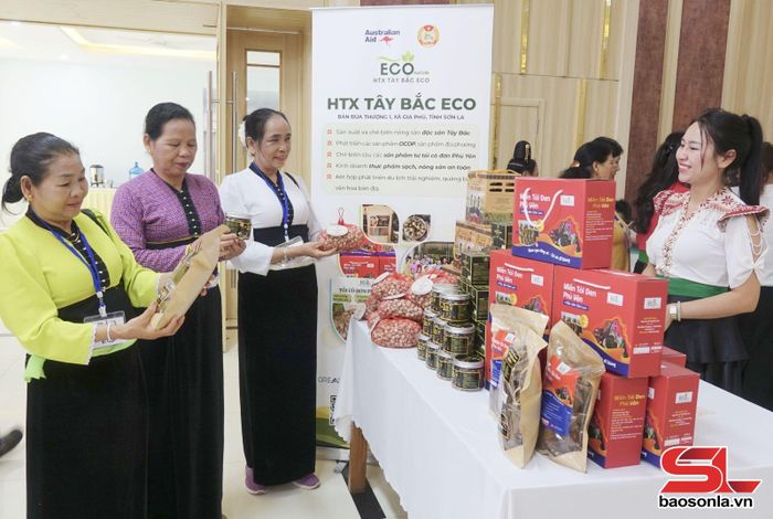 Các sản phẩm của HTX Tây Bắc ECO được giới thiệu, góp phần nâng cao giá trị nông sản địa phương.