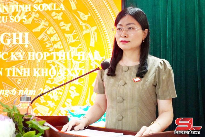 Đại diện Tổ đại biểu số 5, HĐND tỉnh phát biểu, tiếp thu ý kiến, kiến nghị của cử tri xã Gia Phù.