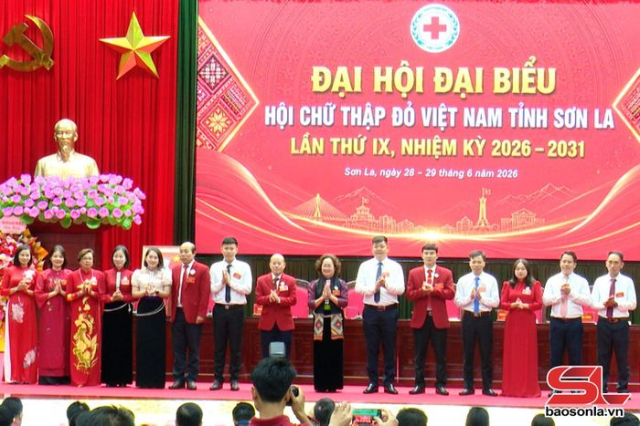 Đoàn đại biểu dự Đại hội đại biểu toàn quốc Hội Chữ thập đỏ Việt Nam lần thứ XII.