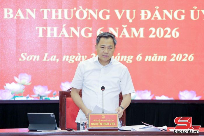 Đồng chí Bí thư Đảng ủy UBND tỉnh, Chủ tịch UBND tỉnh phát biểu kết luận tại hội nghị.