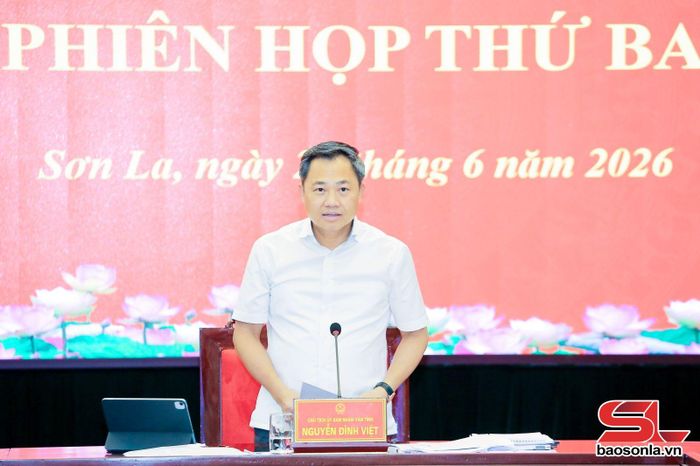 Đồng chí Chủ tịch UBND tỉnh phát biểu kết luận tại phiên họp.