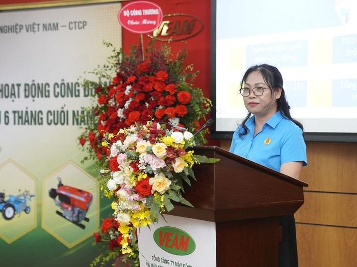 Bà Nguyễn Thị Huệ - Phó Chủ tịch Công đoàn VEAM 