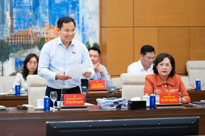 Phó Bí thư Đảng ủy Quốc hội, Tổng Thư ký Quốc hội, Chủ nhiệm Văn phòng Quốc hội Lê Quang Mạnh phát biểu