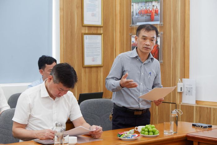 Tổng giám đốc VINIC Phạm Trung Kiên báo cáo Đoàn khảo sát