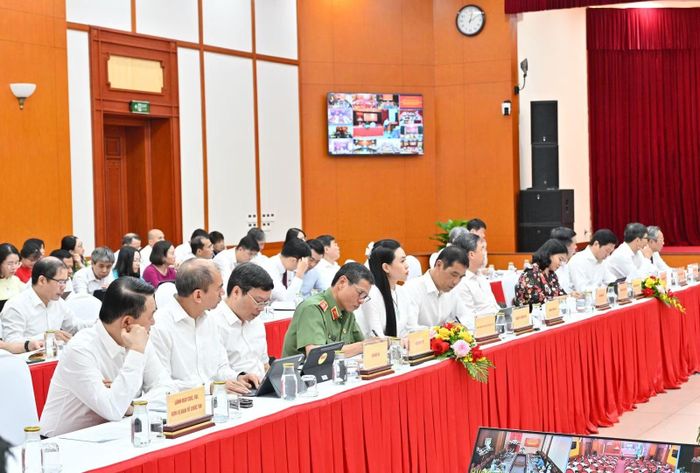 Các đại biểu dự hội nghị tại điểm cầu Ban Tổ chức Trung ương.