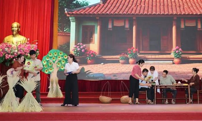Hội thi “Phòng, chống tác hại của thuốc lá”. Ảnh: ST