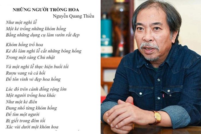 Tác phẩm “Những người trồng hoa” của Nguyễn Quang Thiều xuất hiện trong đề thi giữa học kỳ môn Ngữ văn đang trở thành tâm điểm tranh luận trên mạng xã hội.