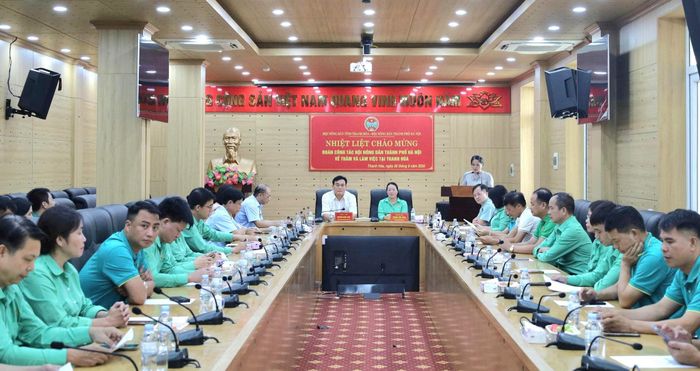 Hội Nông dân thành phố Hà Nội thăm làm việc với Hội Nông dân tỉnh Thanh Hóa cuối tháng 6-2026. Ảnh: HND