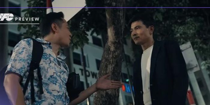 Sinh tìm được Hoàng nhưng lại bị xịt hơi cay vào mặt. Ảnh VTV