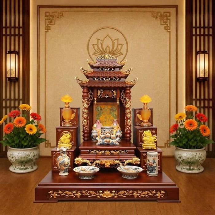 Nếu bàn thờ muốn chuẩn phong thủy thì còn cần dựa vào màu sơn hợp với mệnh của gia chủ.