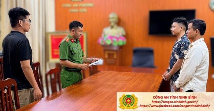 Hai đối tượng liên quan đến vụ việc. Ảnh: Công an tỉnh Ninh Bình