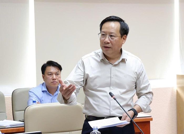 Thứ trưởng Bộ Y tế Lê Đức Luận phát biểu.