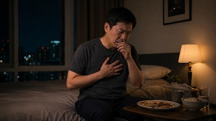 Nóng rát sau xương ức, ợ chua, ho về đêm tái diễn sau các bữa ăn muộn là dấu hiệu người bệnh không nên chủ quan.