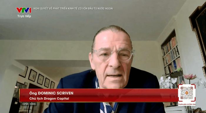  Ông Dominic Scriven, Chủ tịch Dragon Capital. Ảnh: VGP. 