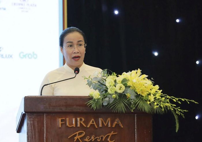 Phó Chủ tịch UBND TP Đà Nẵng Nguyễn Thị Anh Thi phát biểu tại hội thảo