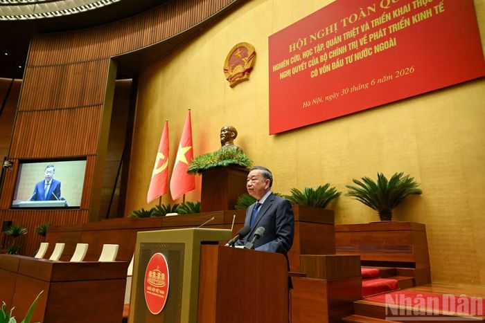 Tổng Bí thư, Chủ tịch nước Tô Lâm phát biểu chỉ đạo tại hội nghị. (Ảnh: DUY LINH)