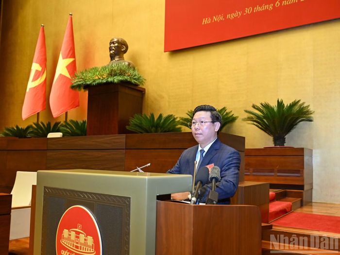 Phó Trưởng ban Tuyên giáo và Dân vận Trung ương Trần Thanh Lâm phát biểu mở đầu hội nghị. (Ảnh: DUY LINH)