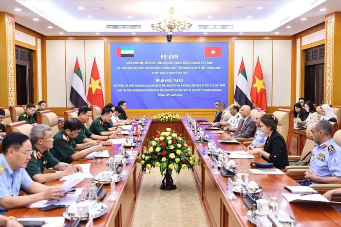 Quang cảnh hội đàm. (Ảnh: ĐỨC VŨ)