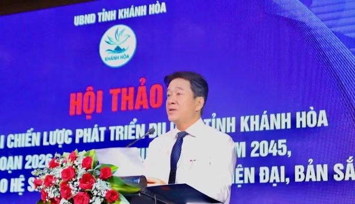 Đồng chí Nguyễn Long Biên, Phó Chủ tịch Thường trực Ủy ban nhân dân tỉnh Khánh Hòa phát biểu.