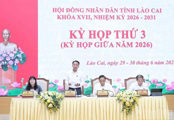 Đồng chí Vũ Quỳnh Khánh, Phó Chủ tịch Thường trực Hội đồng nhân dân tỉnh phát biểu định hướng thảo luận tại hội trường.