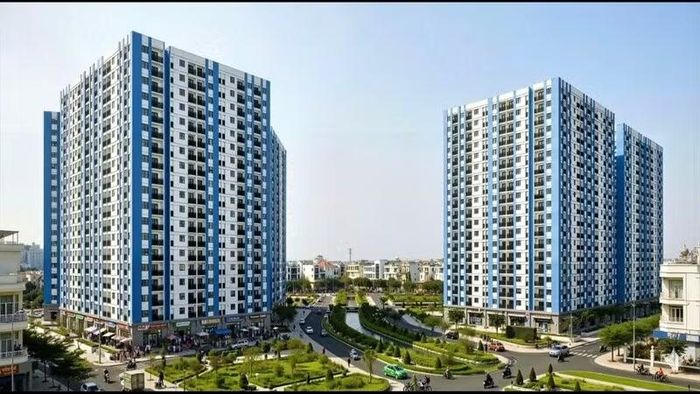 Dự án nhà ở xã hội An Phú ở phường Phổ Yên đang được xây dựng.
