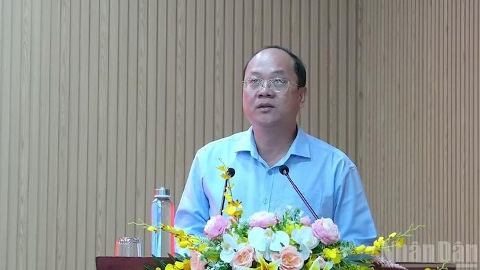 Bí thư Tỉnh ủy Cà Mau Nguyễn Hồ Hải phát biểu chỉ đạo tại hội nghị.